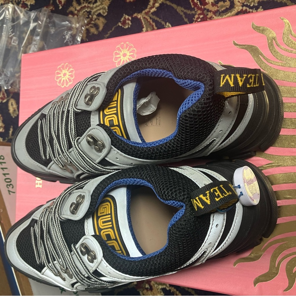 Gucci designer Holiday 2018 Flashtrek Trainers Boots Sneakers Rare Shoes Size 12 - Picture 6 of 16